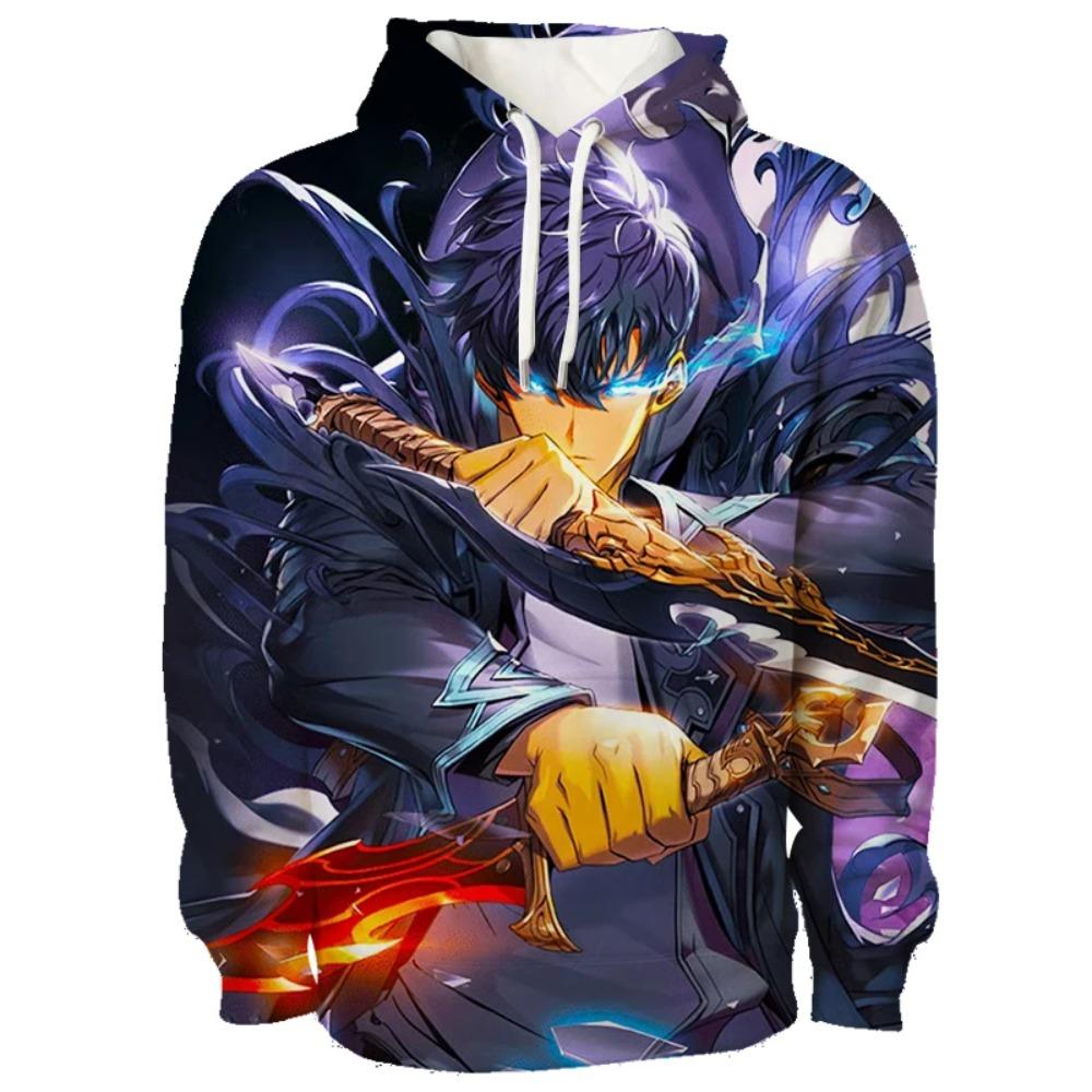 Anime Solo nivellement Sung Jin-woo hommes sweats à capuche unisexe Harajuku Streetwear haute qualité Solo nivellement