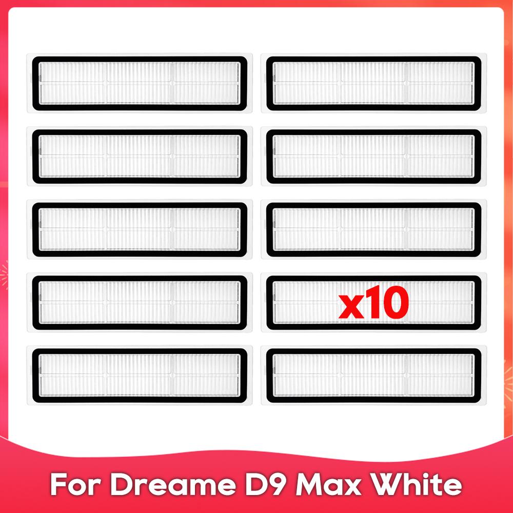 Fit For ( Dreame D9 Max White / RLD33GA ) Roller Side Brush Hepa Filter Mop Cloths Rag Robot Vacuum Cleaner Accessory Spare Part