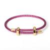 Simple Style DIY Bracelet With Clasp Fashion Stainless Steel Fastener Clasp Bracelet Adjustable Rope Bracelet