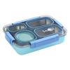 4 Divided Stainless Steel Compartments Bento Lunch Box Kids Insulated Lunch Box for School Office Kitchen Food Storage Container