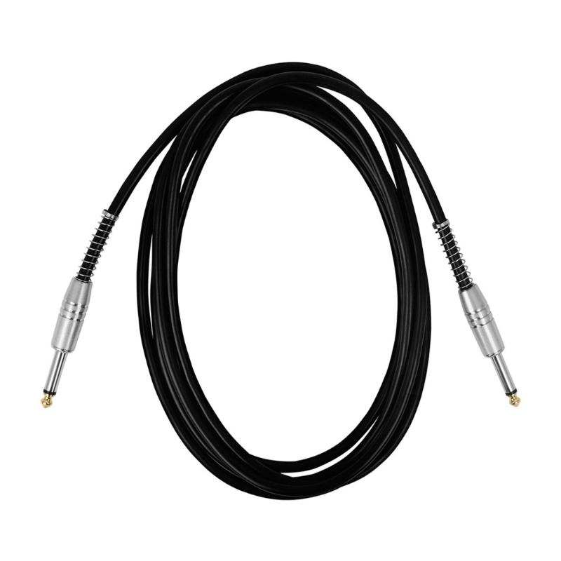 Guitar Connecting Cable Straight 6.35mm Male Jack Stereo Audios Interconnect Cord for Electric Guitar, Bass, Mandolin