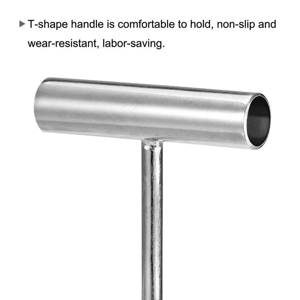 11.8inch T-Handle Meat Boning Hook, Galvanized T Hooks for Kitchen Butcher Shop Restaurant 2Pcs