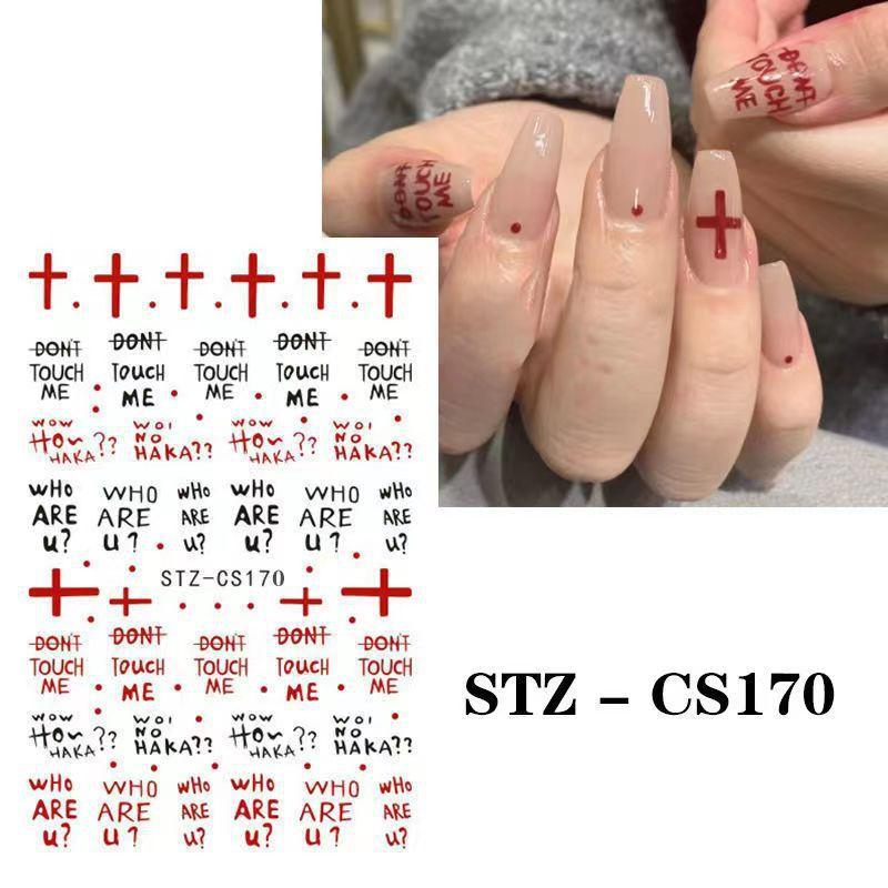 Nail Art Stickers, Cartoon Cute Pet Kitten Cat Expression Cat Paw Adhesive Nail Stickers