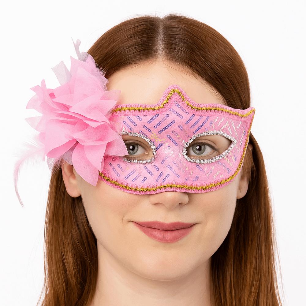 Feather Flower Mask Plastic Masquerade Mask Halloween Party Mask  Halloween Party
