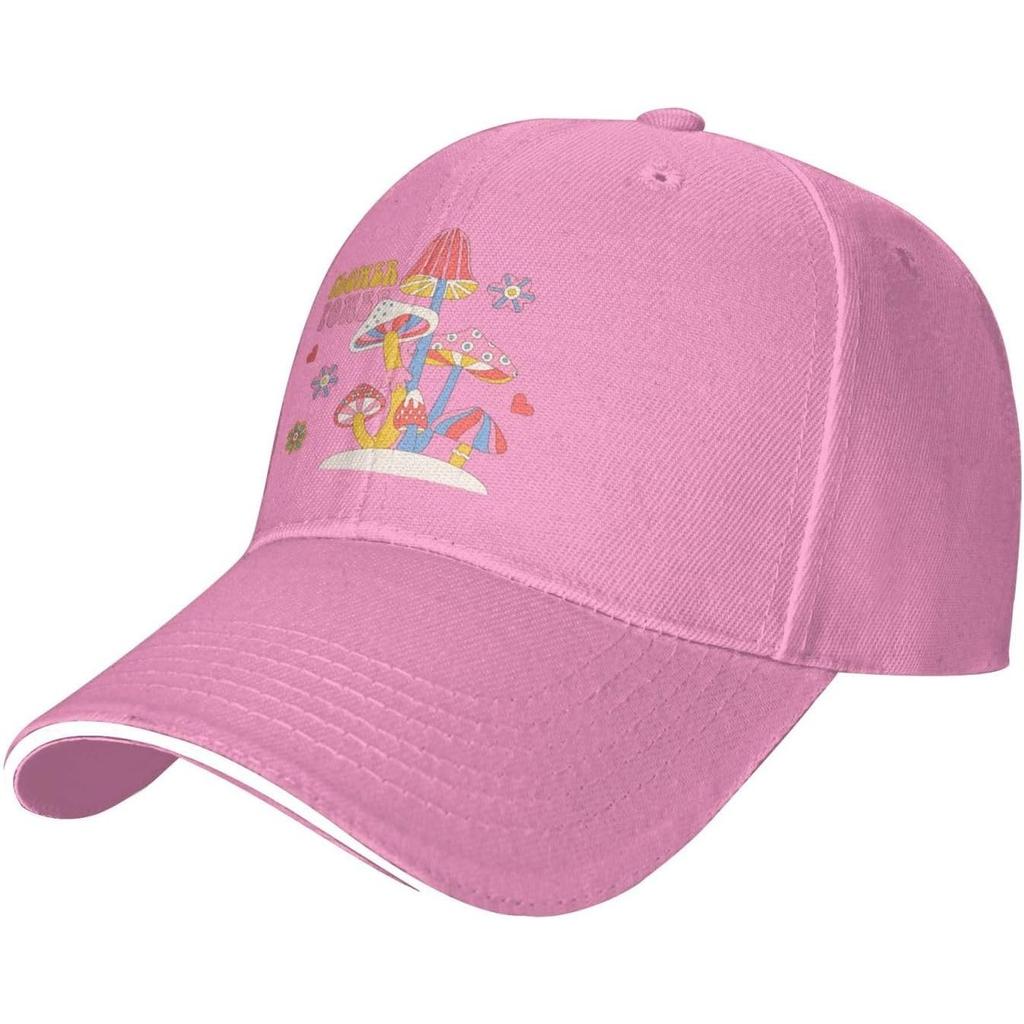 Colorful Mushroom Graphic Baseball Cap Polyester Casual Sun Hat Adjustable Golf Cap