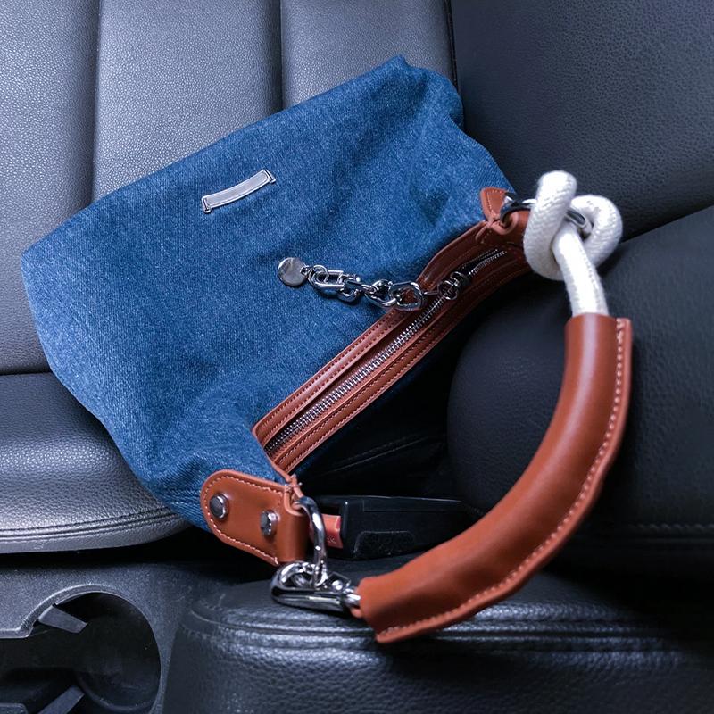 Retro Denim Tote Bag Women S  Style Armpit Bag Single Shoulder Crossbody Bag