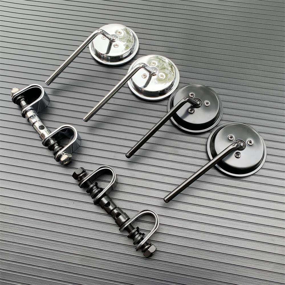 Universal 22-25mm Für Cafe Racer Chopper Bobber Harley Motorrad Retro Runde Rückansicht Lenker Clip-on Rückansicht seite Spiegel