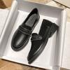 Leather Small Leather Shoes Women's New Spring Flat Bottom Comfortable Black Work Soft Bottom Spring and Autumn
