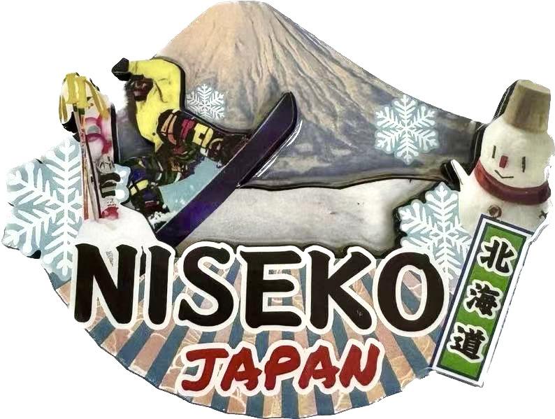 Japanese Epoxy Wood Refrigerator Magnets - Cute Cartoon Cultural Souvenirs, Soft Magnetic