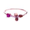 Russia 585 Purple Gold Delicate Small Petal Stone Ring Women'S Rose Gold Plated Foreign Style Live Ring