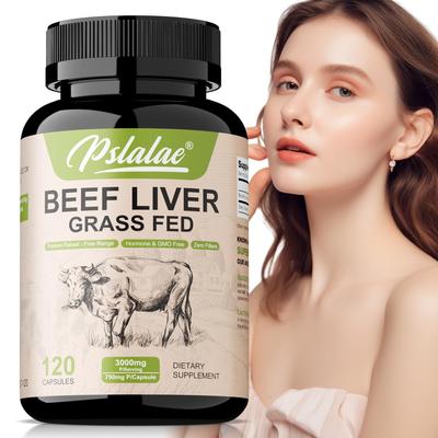 Kapsle s vysokým obsahem hovězích jater, 3000 mg, chrání imunitu, podporuje trávení, vhodné pro dospělé.