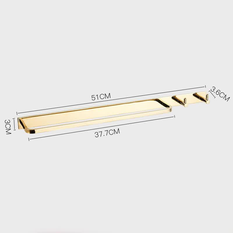 MDNG 304 Stainless Steel Gold Towel Bar with Hook