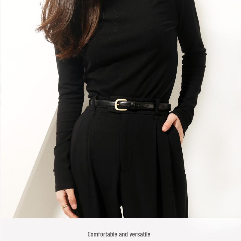 Simple Retro Korean Multi-Color Thin Fashion Belt - Versatile Commuter Style
