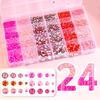 Fluorescent AB Resin Flat-Back Rhinestones for Nail Art - Mixed Sizes