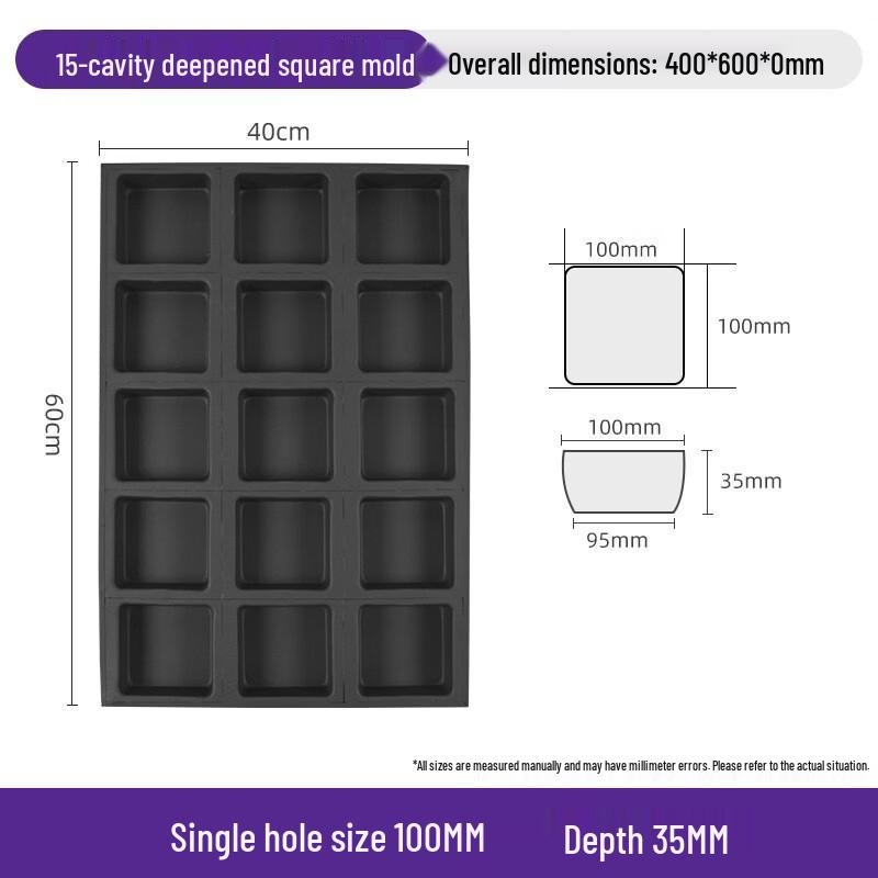 24-Cavity Non-stick Square Cake Baking Pan