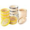 Multi-Layer Bamboo & Stainless Steel Steamer Set: Household & Commercial Use