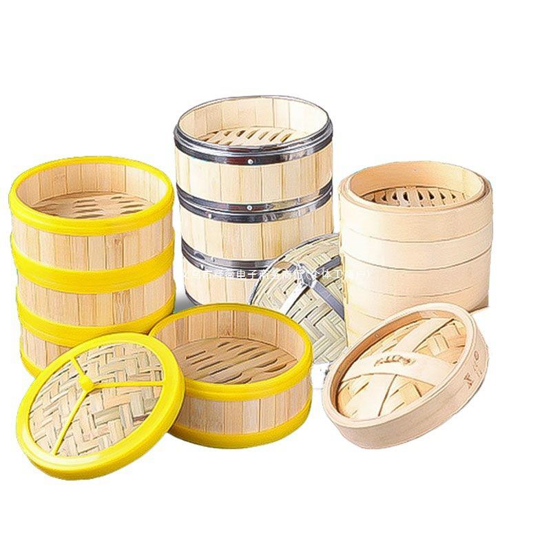 Multi-Layer Bamboo & Stainless Steel Steamer Set: Household & Commercial Use