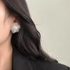 White Camellia Stud Earrings, High-End Transparent Petals, Small Fresh And Sweet Versatile Light Luxury Romantic Earrings