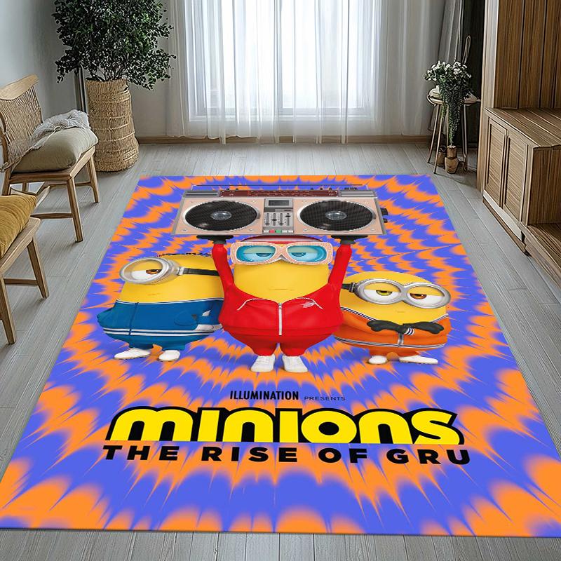 Cute Minions cartoon Living Room Non-Slip Area Rug Soft Carpet for Bedroom Kids Playroom Sofa,Home Decor Doormat Gift