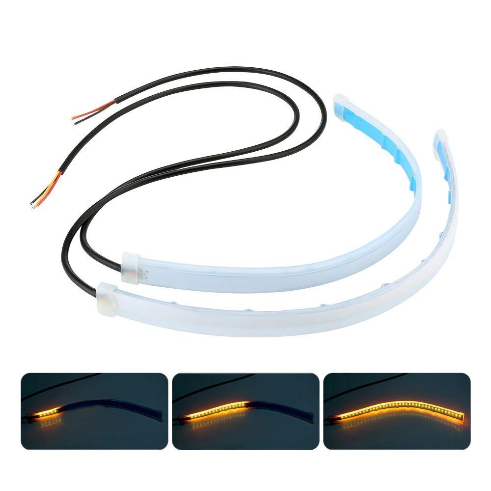 DRL FLEX LED Daytime Running Lights + Flowing Direction, External 2pcs 12V, Off-Road