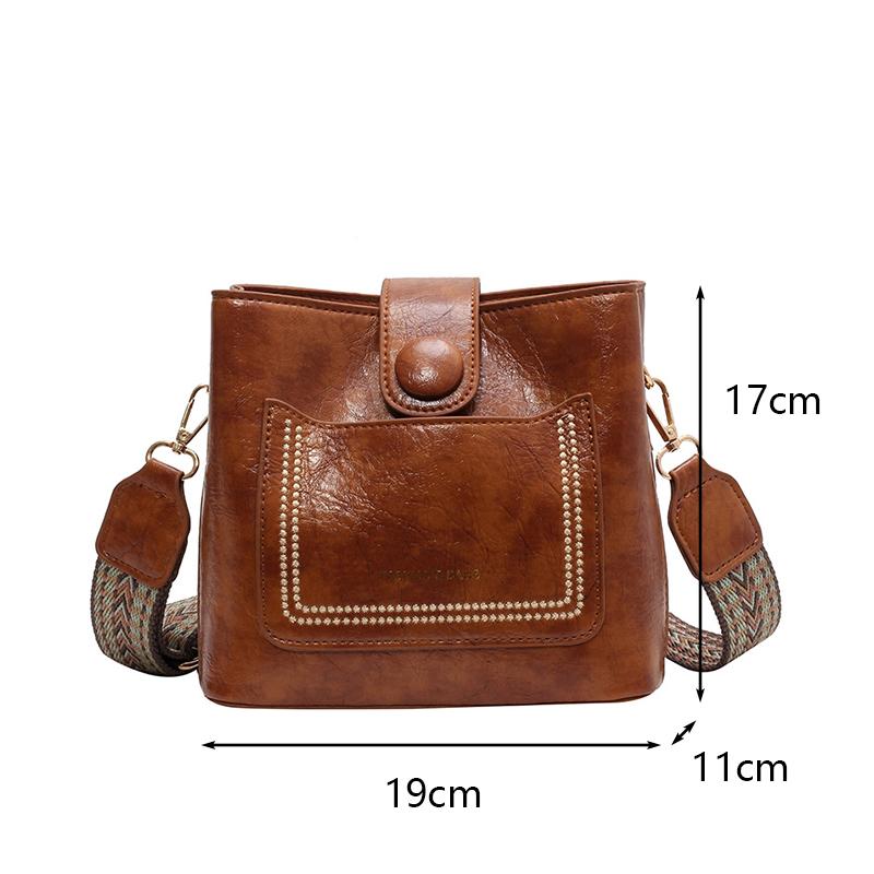 Fashion Large-capacity Bucket Crossbody Bags for Women New Casual Portable Shoulder Messenger Bag Ladies Fashion Handbags