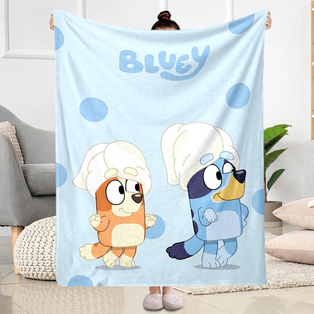 Blue Dog Adventure Blanket Soft Warm Cozy Perfect for Bedding Couch Bed Four Seasons Multipurpose Modern Style