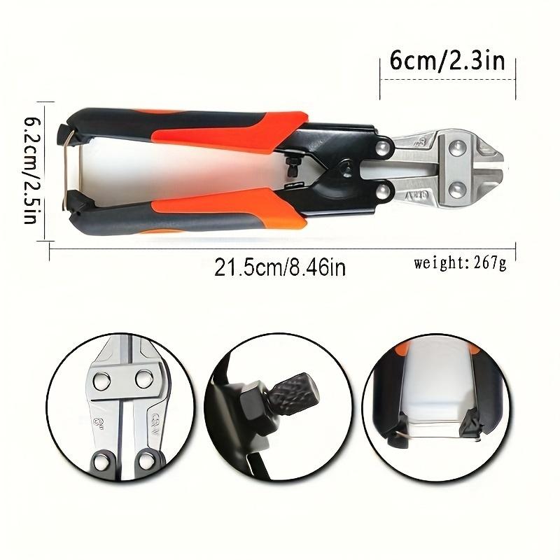 1pc Multi-Functional Bolt Cutter & Wire Cutting Pliers – Labor-Saving 8in Scissors for Chain, Lock, Wire, Home &Construction Use