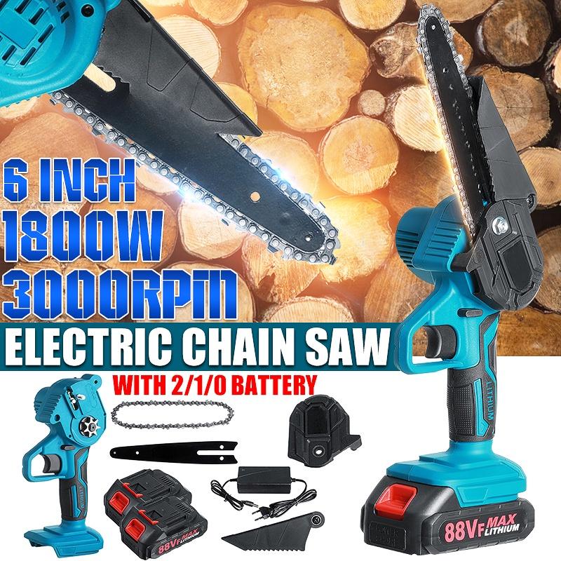 New 6inches Cordless Straw Saw Pruning ChainSaw Garden Tree Logging Trimming Power Tools Compatible 18V Battery