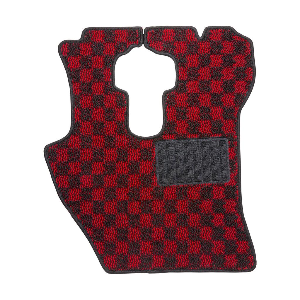 Miyabi Miyabi Truck Interior Floor MTM Wave for Hino 17 Mats, Check, Red, Driver's Side, Profia, FM-MTMH01201RRE