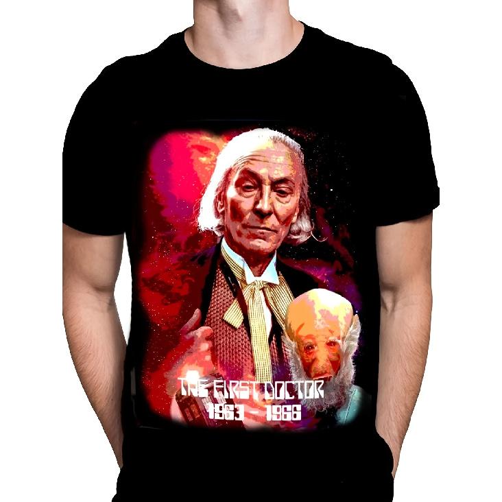 Men's The First Doctor Dr Who T-Shirt - 5XL Size Iconic 60s TV Series Costume, Casual Crew Neck Tee Suitable for Dr Who Fans, Collectible Gift for,