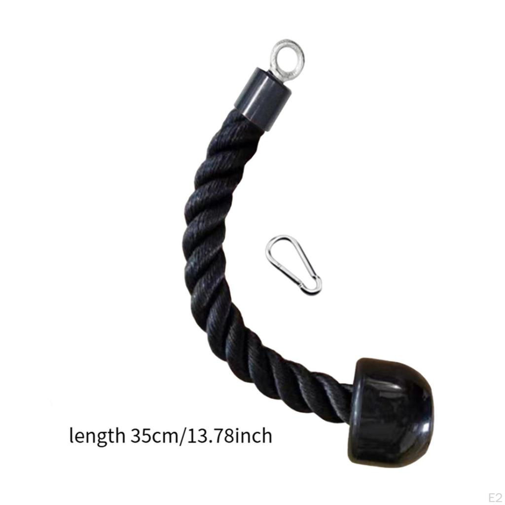Single Grip Tricep Rope Durability Heavy Duty for Push Down Shoulder Forearm Black
