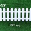 White Plastic Picket Fence for Garden, Flower Bed, or Kindergarten Decoration
