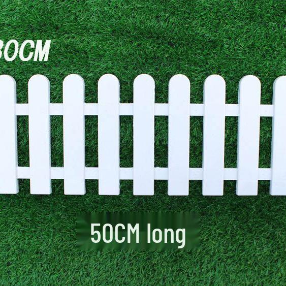 White Plastic Picket Fence for Garden, Flower Bed, or Kindergarten Decoration