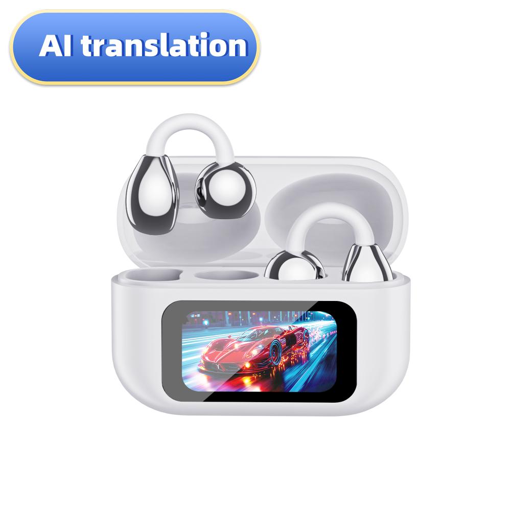 Clip on Bluetooth earphones Wireless Ear Clip Earphones Languages AI Real Time Translation Headphones Smart Bluetooth Earbuds