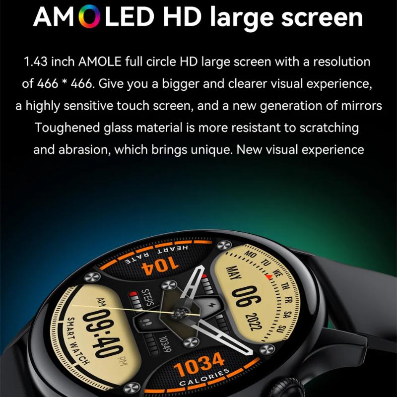 2025 NFC Smart Watch Amoled HD GPS Track Sports Heart Rate Bluetooth Call Waterproof Ladies Women Smartwatch For Huawei Xiaomi