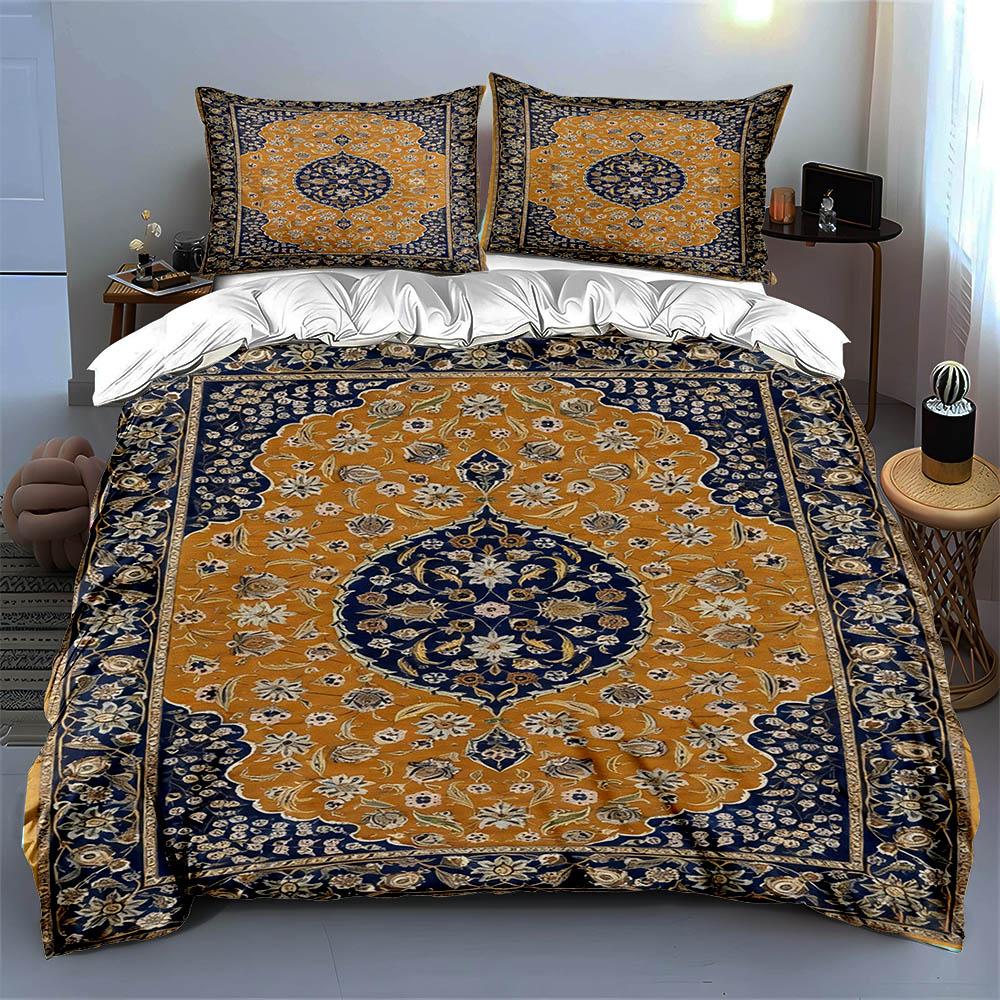 Ornate Floral Medallion Bedding Duvet Cover Sets Duvet Covers Pillowcases Gifts (1 * Duvet Cover 2 * Pillowcases, Without Duvet Insert)