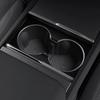 FDAIUN Car Cup Holder Coaster Mat Silicone Pad Fits Tesla Model Y Juniper Tesla Model 3 2025 Rubber Mat Vibration Reduction Silica Gel Custom Interior