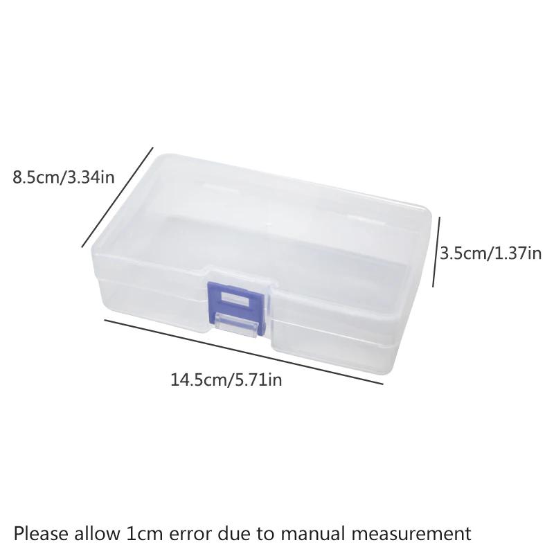 5 Pcs Transparent Lockable Plastic Storage Box Small Object Organizer Fishing Gear Accessories Case