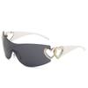 Fashion Love Sunglasses Luxury Designer PC Sunscreen Frameless Y2K Women Future Style Sun Glasses Lentes De Sol Mujer