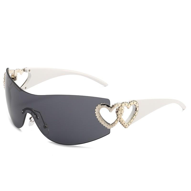 Fashion Love Sunglasses Luxury Designer PC Sunscreen Frameless Y2K Women Future Style Sun Glasses Lentes De Sol Mujer