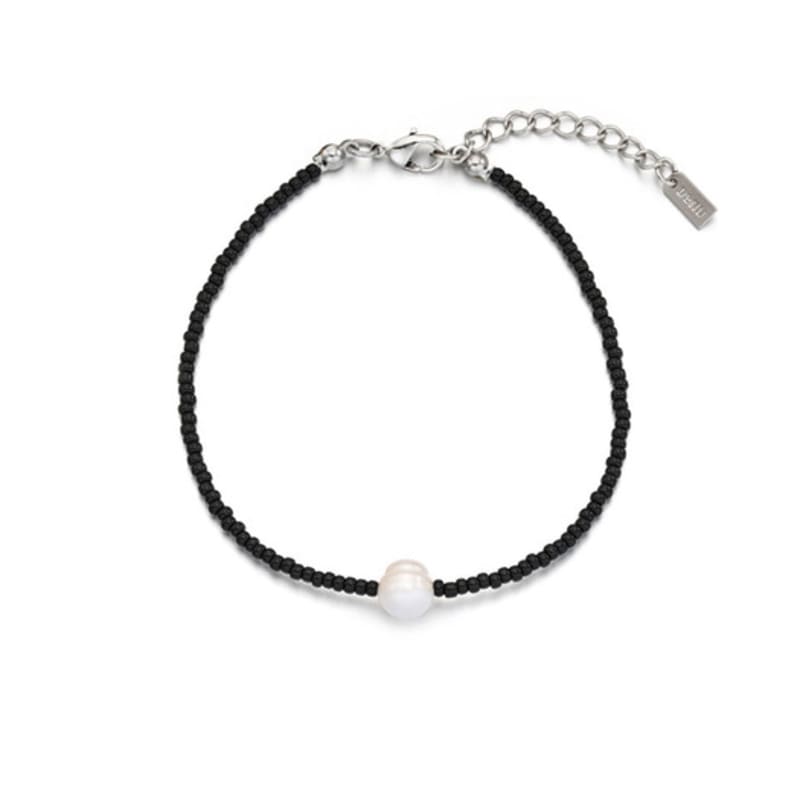 Denu Black Realstone Color Bead Bracelet