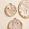 4 Hanging Knitted Flower Wall Decoration Handmade Boho Wall Baskets for Room