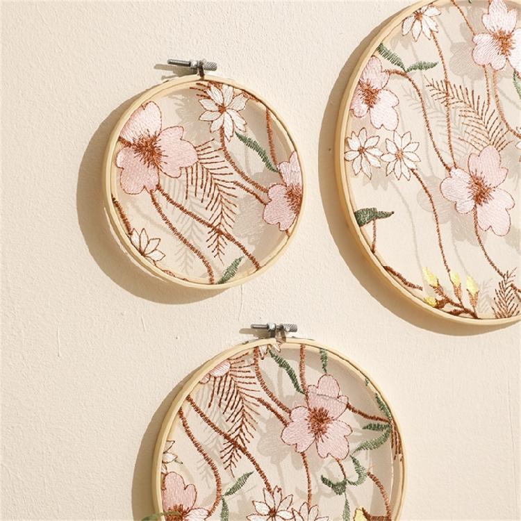4 Hanging Knitted Flower Wall Decoration Handmade Boho Wall Baskets for Room