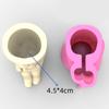 Child &  Flower  Silicone Molds Pen Holder Epoxy Resin Mold Succulent Planter Making Tool for  Crafts