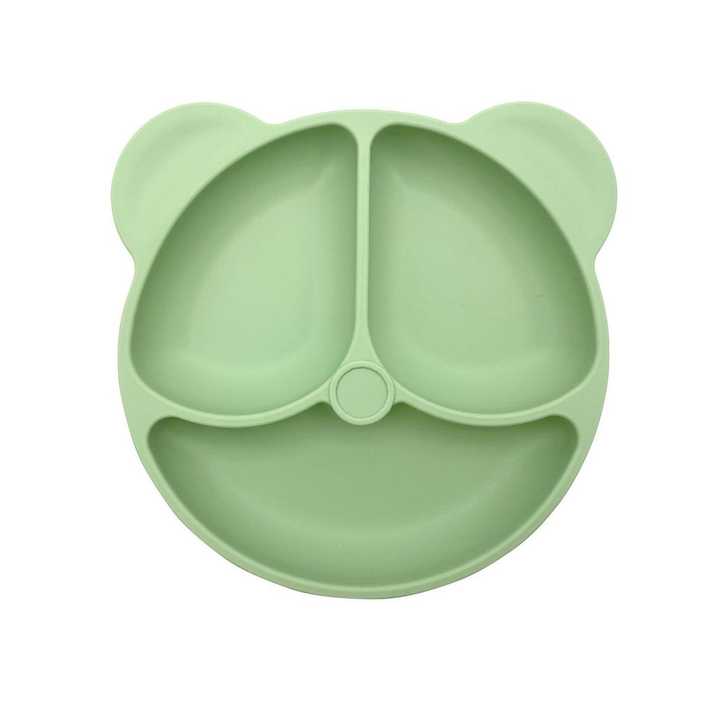 Little Bear Silicone Suction Plate & Bib Set for Infants and Toddlers