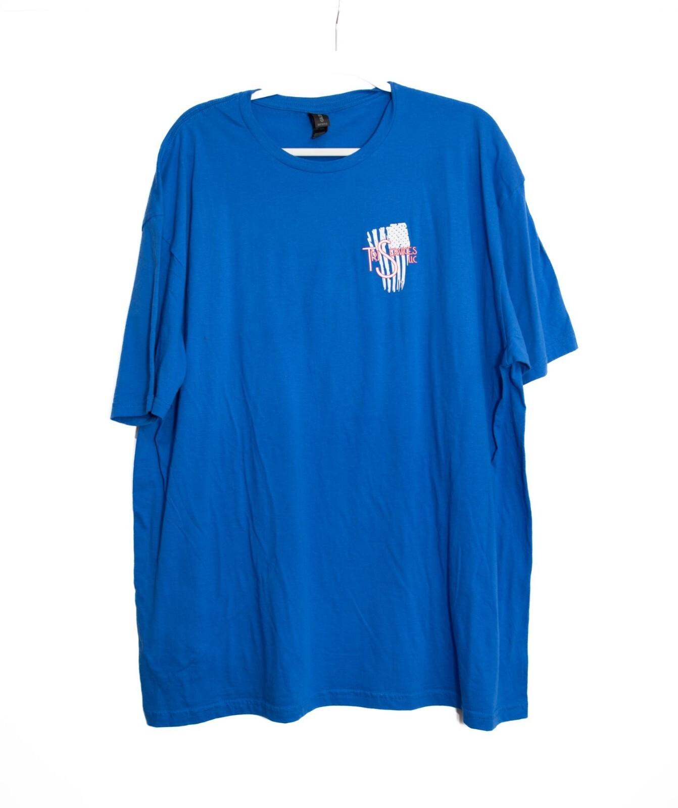 Gildan Blue Tri Services LLC Logo T-Shirt Short Sleeve Softstyle Cotton 2XL XXXL