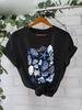Summer Playful Women's Casual Short Sleeve T-Shirt Shell Print Ocean Style Trendy Tops Hawaii Vacation Outdoor Fit Woman Clothes