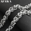 Men's Cuban Link Chain Necklace Stainless Steel Silver Color Basic Simple Rapper's Hip Hop Chains Jewelry Colar NLT44S02