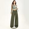 American Retro High-Rise Scimitar Jeans - Women's Autumn Wide-Leg Slimming Pants