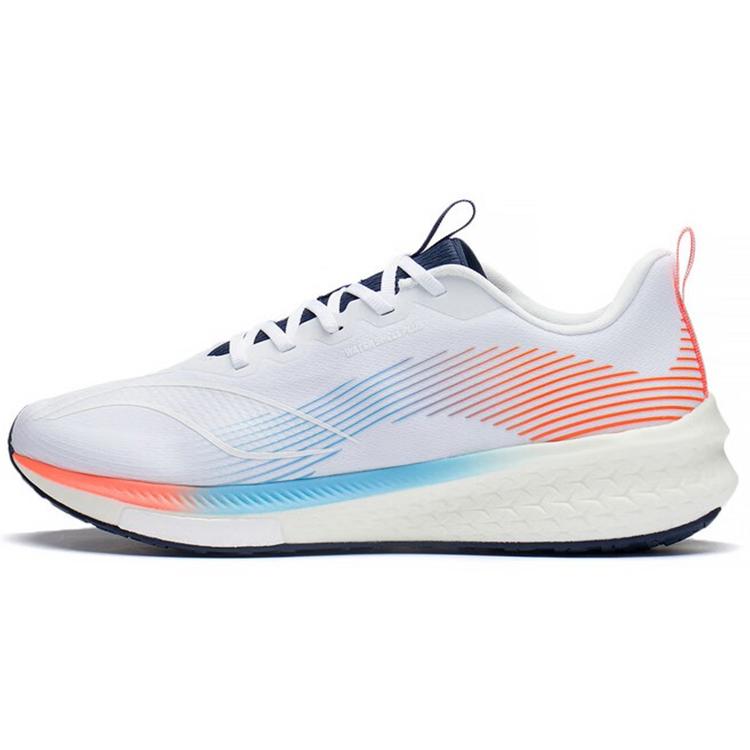 New LiNing Red Hare 5 Pro Cushioning Anti Slip And Wear Resistant Low Top Running Shoes Men's White Orange Blue ARMS025-2